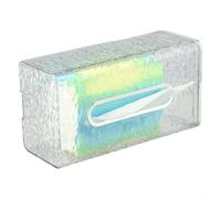 Zeroupshop Cubierta de caja de pañuelos montada en la pared para paños faciales, dispensador invertido de estilo japonés con textura ondulada de agua, almacenamiento que ahorra espacio para baño