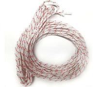 Zeroupshop Cuerda de arranque de retroceso de 10 m, cuerda de poliamida roja y blanca para cortadoras de césped, recortadoras y desbrozadoras, alta resistencia a la abrasión