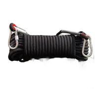 Zeroupshop Cuerda de seguridad estática de 10 mm, para escape de rescate de escalada, cuerda de descenso de poliéster de alta resistencia con 2 mosquetones, equipo exterior resistente a la abrasión