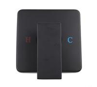 Zeroupshop Cuerpo de válvula de mezcla de agua fría y caliente montada en la pared, válvula de ducha oculta de latón macizo con control de un solo mango, diseño cuadrado para baño (negro)