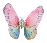 Zeroupshop Decoración de ventilación de automóvil de mariposa de metal con alas móviles, bonito adorno de animales, bonito accesorio de tablero de animales, conducción para aliviar el estrés, interior