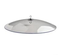 Zeroupshop Deflector de ardillas de plástico transparente para comederos de pájaros, cúpula de protección contra la intemperie para proteger de la lluvia y las ardillas, se adapta a comederos