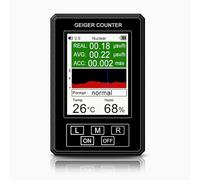 Zeroupshop Detector de radiación nuclear portátil Beta Gamma X-Ray Monitor Dosímetro digital con pantalla TFT Pantalla Retroiluminación Rango de energía 20kev-3.2mev Funciona con pilas