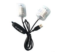 Zeroupshop Dispositivo de masaje con motor dual vibrador USB con motor cepillado de 260 grados, regulador de 3 velocidades para almohada de masaje, cojín, cinturón, zapatos o guantes, CC 5 V