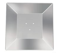 Zeroupshop Escudo reflector cuadrado de aluminio compatible con calentadores piramidales de patio, se adapta a agujeros de 7 cm o 11 cm, resistente a la intemperie, mejora la distribución del calor al