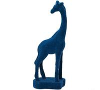 Zeroupshop Estatua de jirafa minimalista moderna de resina, figura de animal, para sala de estar, soporte de TV, decoración de estante azul y rosa, adorno de 30 cm de alto para escultura (azul)