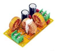 Zeroupshop Filtro DC LC para audio automotriz, supresor de ruido EMC de dos etapas, amplio rango de voltaje de 50 V, placa FR4 compacta para sistemas eléctricos de automóviles y motocicletas, amarillo