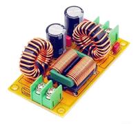 Zeroupshop Filtro DC LC para audio automotriz, supresor de ruido EMC de dos etapas, amplio rango de voltaje de 50 V, placa FR4 compacta para sistemas eléctricos de automóviles y motocicletas, amarillo