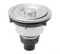 Zeroupshop Filtro de desagüe de acero inoxidable para fregaderos estándar, ABS y metal para atrapar partículas de alimentos, color plateado