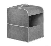 Zeroupshop Funda para cafetera con asa, protector de electrodomésticos de poliéster para encimera de cocina, resistente a la humedad y a los arañazos para cafetera, gris, 26,5 x 33 x 34 cm
