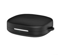 Zeroupshop Funda protectora de silicona, para auriculares Shokz OpenFit Pro, a prueba de polvo, a prueba de golpes, con mosquetón, piel suave y ligera, para base de carga, (negro)