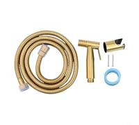 Zeroupshop Golden Bidet Faucet Pulverizador de bidé portátil Grifos de agua fría individuales Grifos de inodoros Pulverizador Ducha Juego de grifos de bidé (Juego de bidés de 3 piezas)