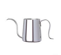 zeroupshop Gotero de café de acero inoxidable de 250 ml para filtro de cono compatible con v60, kit de goteo manual plateado (plata)