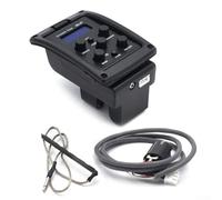 Zeroupshop Guitar EQ-4T - Ecualizador de pastilla de guitarra acústica de 4 bandas con graves, medios, agudos, controles de presencia, afinador cromático integrado, salida de 6,35 mm