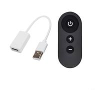 Zeroupshop Interruptor de control remoto RF USB para atenuación de tira LED y ventilador, módulo controlador inalámbrico DC 5V con control remoto de 3 botones, brillo ajustable y para proyectos de