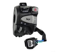 Zeroupshop Interruptor de manillar izquierdo para motocicleta, control intermitente, intermitente, para Click150 estándar ABS, plástico, metal, negro