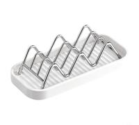 Zeroupshop Jabonera ondulada, para ducha, soporte de barra de champú de acero inoxidable 304, con bandeja antideslizante autodrenante, protector de jabón a prueba de óxido, para kitsch para barras y