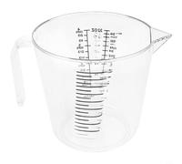Zeroupshop Jarra de medición transparente de PP con escala de fácil lectura, boquilla antigoteo para cocina, hornear, mezclar, herramienta de capacidad de 1000 ml (D)