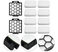 Zeroupshop Juego de 10 filtros de repuesto para aspiradora Shark ZU100, NV181, NV250, ZU62, ZU60, ZU102, NV255, NV150, para modelos verticales rotadores de mascotas, con espuma HEPA H12 y filtros de