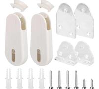 Zeroupshop Juego de 2 tensores de cordón para cortinas, color blanco, sin taladro, asas tensoras de cordón de plástico para persianas enrollables y venecianas, fácil de instalar, agarre seguro