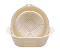 Zeroupshop Juego de 6 piezas de silicona para pan de masa madre, cuencos ovalados con raspador y lame, flexible y apto para lavavajillas, ideal para refrigerador u horno (azul ovalado)