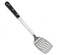 Zeroupshop Juego de herramientas de cocina de acero inoxidable, 4 piezas, espátula wok, cucharón, colador con mango de perla negra, utensilios de drenaje de aceite resistentes a la corrosión para