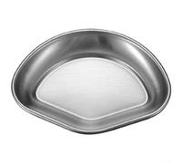 Zeroupshop Juego de platos de salsa de acero inoxidable 304, plato de condimento minimalista moderno, con acabado lijado, cuenco de inmersión de forma irregular, para barbacoa coreana, comedor y