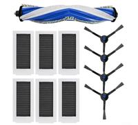 Zeroupshop Kit de accesorios de vacío para Deebot para X5 y X5 PRO, cepillo principal antienredos, 2 cepillos laterales, 3 filtros con carbón activado, juego de piezas de repuesto (11 piezas)