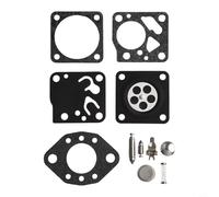 Zeroupshop Kit de carburador para Tillotson RK-13HU RK-14HU compatible con 020 024 028 030 031 piezas de motosierra de repuesto de metal juego de 9 piezas negro plateado