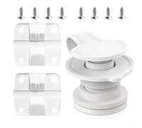 Zeroupshop Kit de piezas de repuesto para enfriador para cofre de hielo Coleman, bisagras de puerta de plástico y cubierta de drenaje a prueba de fugas con tapa atada, tornillos de acero inoxidable