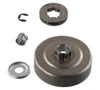 Zeroupshop Kit de rodamientos de piñón de tambor de embrague 3/8LP para motosierra MS170 MS180 MS250 017 018 021 023 025, piezas de repuesto 0000 642 1240, con borde P7, rodamiento de agujas, arandela