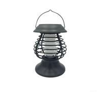 Zeroupshop Lámpara de energía solar para colgar al aire libre, luz LED de jardín con dos modos blancos y morados, IP65, impermeable, portátil, para patio, camping, control de plagas