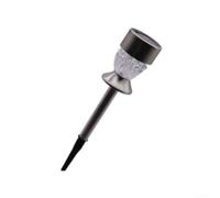 zeroupshop Lámpara solar de jardín IP44, resistente al agua, lámpara de césped con cambio de color, blanco cálido, blanco frío, sensor crepuscular automático, para iluminación de caminos, patio