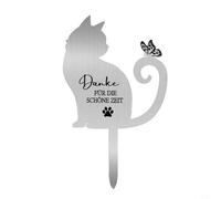Zeroupshop Lápida conmemorativa de acero inoxidable en forma de corazón, placa conmemorativa pulida, para tumba, cementerio o jardín para homenaje, decoración al aire libre, plata (paquete de 1 o 2