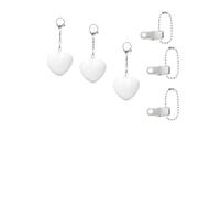 zeroupshop LED Corazón 3 Pack Clave para bolso ABS LED Corazón 3 Pack | Activación táctil simple, para compacto corazón, material ABS ligero, incluye 3 clips, para ideal bolsos