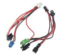 Zeroupshop Línea de cable eléctrico para faros delanteros y traseros, arnés de cables de goma de 24 V-60 V, para piezas de repuesto del sistema de bicicleta eléctrica, rojo y negro