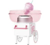 Zeroupshop Máquina portátil de algodón de azúcar, para golosinas de carnaval en casa, máquina eléctrica de hilo dental de azúcar rosa con cuenco de metal, herramienta de cocina segura de inicio rápido