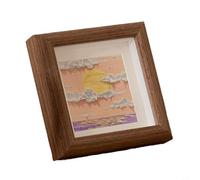 Zeroupshop Marco de fotos cuadrado hueco pastel al óleo de 4, 5, 6 pulgadas, marco de fotos de resina para decoración de mesa, orientación vertical u horizontal, núcleo de pintura no (6 pulgadas)