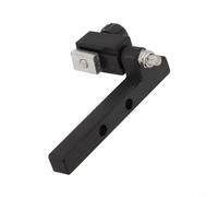 Zeroupshop Medidor de inglete con tope de pista y respaldo para sierra de mesa, sistema de valla de regla de ángulo ajustable con riel guía de aluminio, plantilla de carpintería para ángulos de corte