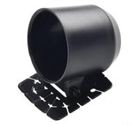 Zeroupshop Medidor de vaso de calibre único de 52 mm ajustable para soporte de montaje de tablero para aumentar la presión del aceite, temperatura del agua, coche, camión, furgoneta, plástico negro