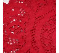 Zeroupshop Mesa de encaje floral tejida a mano para camino, para una cita elegante, noche, graduación, cena familiar, reutilizable, resistente a las manchas, lavable, satén rojo, 13 x 71 pulgadas