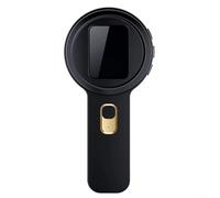 Zeroupshop Microscopio digital de mano 200X con pantalla IPS HD de 2 pulgadas, 16 luces LED ajustables, estabilización de imagen, negro o blanco para observación de campo e investigación sobre la