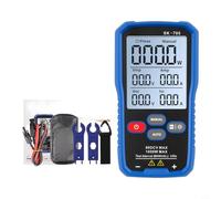 Zeroupshop Módulo fotovoltaico Probador de potencia 2000W MPPT Medidor de panel solar con pantalla LCD de 3.2 pulgadas Rango automático/manual para pruebas de sistema fotovoltaico Azul portátil (SK