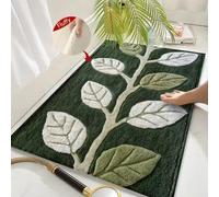 Zeroupshop Monstera - Felpudo para puerta de cocina, 50 x 80 cm, imitación de cachemira, superficies de terciopelo suave con respaldo antideslizante para entrada, baño, dormitorio (B)