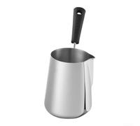 Zeroupshop - Olla calentadora de mantequilla de leche de acero inoxidable con boquilla de vertido para calentar leche, derretir mantequilla, chocolate o jarabe, compacta para mini cafetera moca con