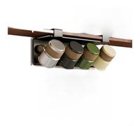 Zeroupshop Organizador de baño para debajo del espejo, soporte para cepillo de dientes montado en la pared con taza de enjuague bucal, estante de acero al carbono sin taladrar para la familia