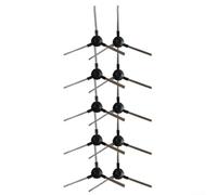 Zeroupshop Paquete de 10 cepillos laterales compatibles con MyGenie para aspiradoras robot X750, X990, ZX1000, Summer P1, P2, P3, piezas de repuesto de limpieza de esquinas de plástico