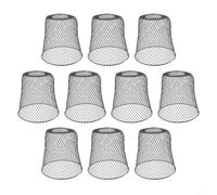 Zeroupshop Paquete de 10 cestas protectoras de hierro para plantas, 23 cm y protectores blancos, para verduras, cubiertas de alambre transpirables que protegen de animales y clima (negro)
