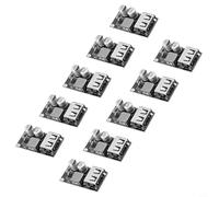 Zeroupshop Paquete de 10 convertidores USB DC-DC para módulo de alimentación, 6V-32V a 5V/3-12V placa de carga ajustable, con indicador LED, protección contra sobrecorriente, para auto DIY