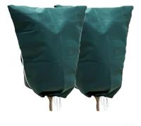 Zeroupshop Paquete de 2 fundas de protección para plantas, con cremallera, mantas verdes contra heladas, para jardín, resistente al viento, a prueba de nieve, escudo anticongelante, para rosas y